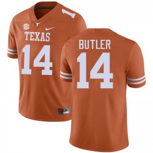 #14 Aaron Butler Longhorns Texas Orange Men's Jersey NCAA Football
