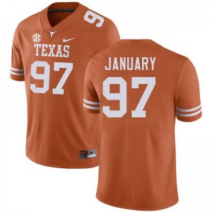 #97 Alex January Burnt Orange Texas Orange Mens Jersey Alumni Football