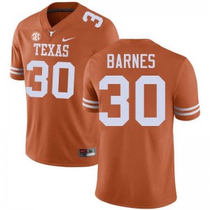 #30 Elijah Barnes Texas Longhorns Texas Orange Men's Jersey 2025-26 Football