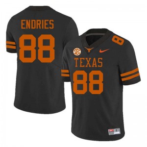 #88 Jack Endries Texas Longhorns Black Men's Jersey Stitched Football