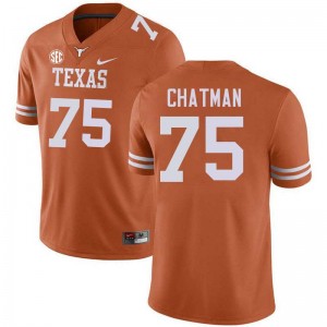 #75 Jaydon Chatman Texas Texas Orange Mens Jersey Player Football