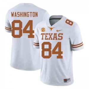 #84 Jordan Washington Texas White Men Jersey Embroidery Football