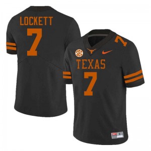 #7 Kaliq Lockett Longhorns Black Mens Jersey Alumni Football