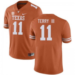 #11 Michael Terry III UT Texas Orange Mens Jersey High School Football