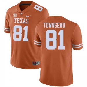 #81 Nick Townsend Texas Longhorns Texas Orange Mens Jersey 2025 Football