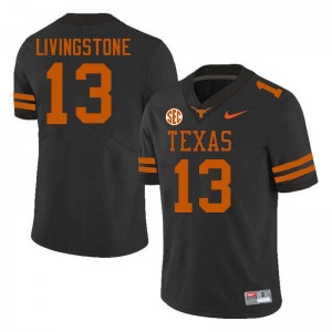 #13 Parker Livingstone Longhorns Black Men Jersey Alumni Football