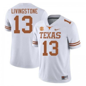 #13 Parker Livingstone UT White Men Jersey 2025-26 Football