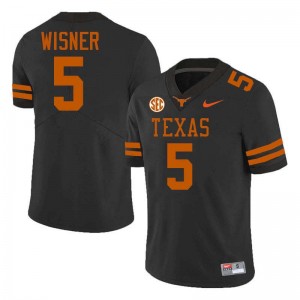 #5 Quintrevion Wisner The Horns Black Men Jersey 2025-26 Football