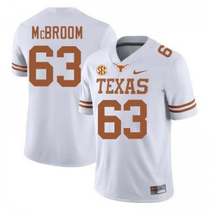 #63 Rick McBroom UT White Men Jersey Game Football