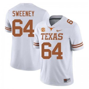 #64 Robert Sweeney Texas Longhorns White Men's Jersey Player Football