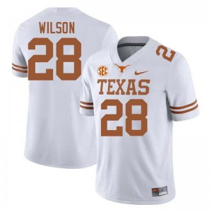 #28 Santana Wilson UT White Mens Jersey Game Football
