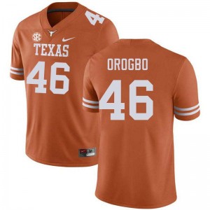 #46 Smith Orogbo Burnt Orange Texas Orange Mens Jersey Embroidery Football