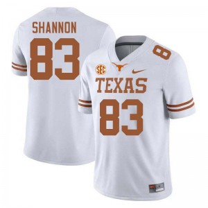 #83 Spencer Shannon Texas White Men Jersey 2025-26 Football