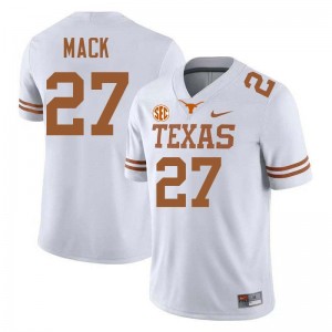 #27 Wardell Mack UT White Men's Jersey Stitched Football