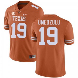 #19 Zina Umeozulu Longhorns Texas Orange Mens Jersey Limited Football