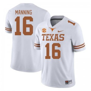 #16 Arch Manning UT White Men Jersey University SEC Conference