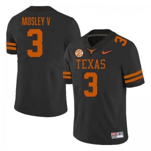 #3 Emmett Mosley V Texas Black Men Jersey Game Football