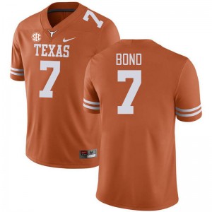 #7 Isaiah Bond UT Austin Texas Orange Mens Jersey University SEC Conference