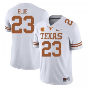#23 Jaydon Blue University of Texas White Men Jersey Player SEC Conference