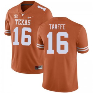 #16 Michael Taaffe Longhorns Texas Orange Mens Jersey NCAA SEC Conference