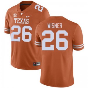 #26 Quintrevion Wisner UT Texas Orange Mens Jersey Official SEC Conference