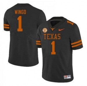 #1 Ryan Wingo UT Black Mens Jersey 2025 Football