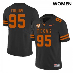 #95 Alfred Collins University of Texas Black Women Jersey Official SEC Conference