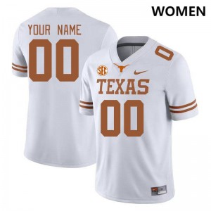#00 Custom UT White Women Jersey Player SEC Conference