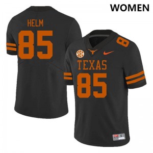 #85 Gunnar Helm Texas Longhorns Black Women's Jersey Embroidery SEC Conference