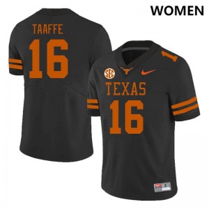 #16 Michael Taaffe Longhorns Black Women's Jersey Replica SEC Conference