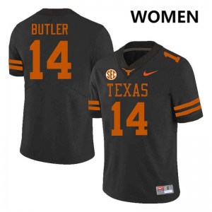 #14 Aaron Butler UT Black Women's Jersey Official Football