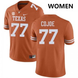 #77 Andre Cojoe Longhorns Texas Orange Womens Jersey Alumni Football