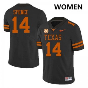 #14 Brad Spence UT Black Womens Jersey Limited Football