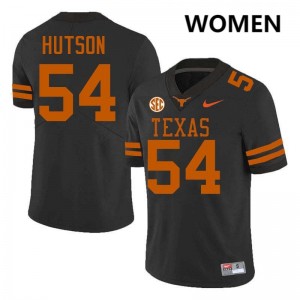 #54 Cole Hutson Texas Black Women's Jersey 2025 Football