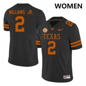 #2 Derek Williams Jr. Longhorns Black Womens Jersey University Football