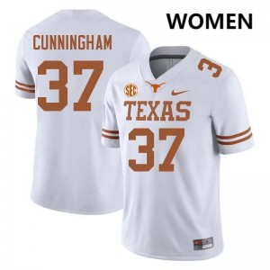 #37 Jonathan Cunningham UT White Womens Jersey 2025 Football