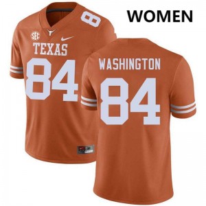 #84 Jordan Washington University of Texas Texas Orange Women Jersey Player Football