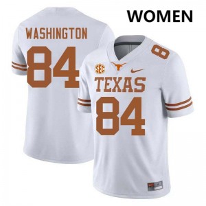 #84 Jordan Washington Lone Star State Reps White Women Jersey University Football