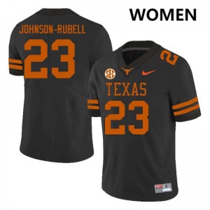 #23 Jordon Johnson-Rubell UT Black Women's Jersey Alumni Football