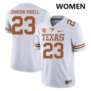 #23 Jordon Johnson-Rubell Lone Star State Reps White Womens Jersey NCAA Football