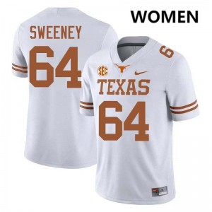 #64 Robert Sweeney UT White Women's Jersey NCAA Football