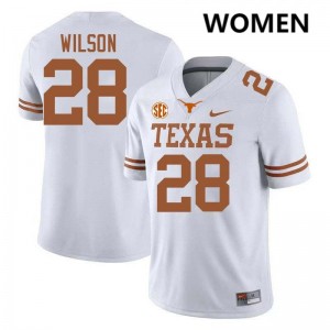 #28 Santana Wilson UT White Women Jersey Player Football