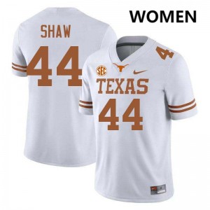 #44 Travis Shaw University of Texas White Women Jersey Official Football