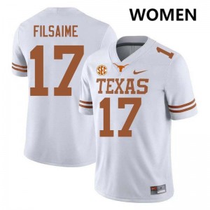 #17 Xavier Filsaime UT White Women's Jersey University Football
