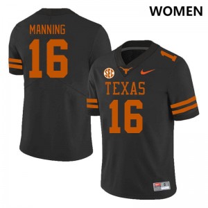 #16 Arch Manning Burnt Orange Black Womens Jersey Limited SEC Conference