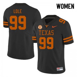 #99 Jermayne Lole UT Austin Black Women's Jersey Stitched SEC Conference