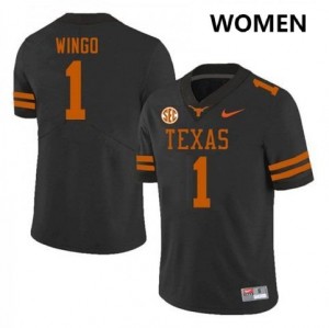#1 Ryan Wingo UT Black Women Jersey Official Football