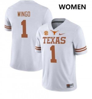 #1 Ryan Wingo Burnt Orange White Women Jersey High School Football