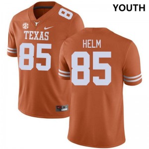 #85 Gunnar Helm Texas Texas Orange Youth Jersey University SEC Conference