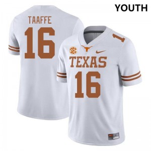 #16 Michael Taaffe UT White Youth Jersey Embroidery SEC Conference